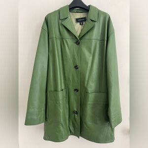 Karen Millen Olive Leather Jacket